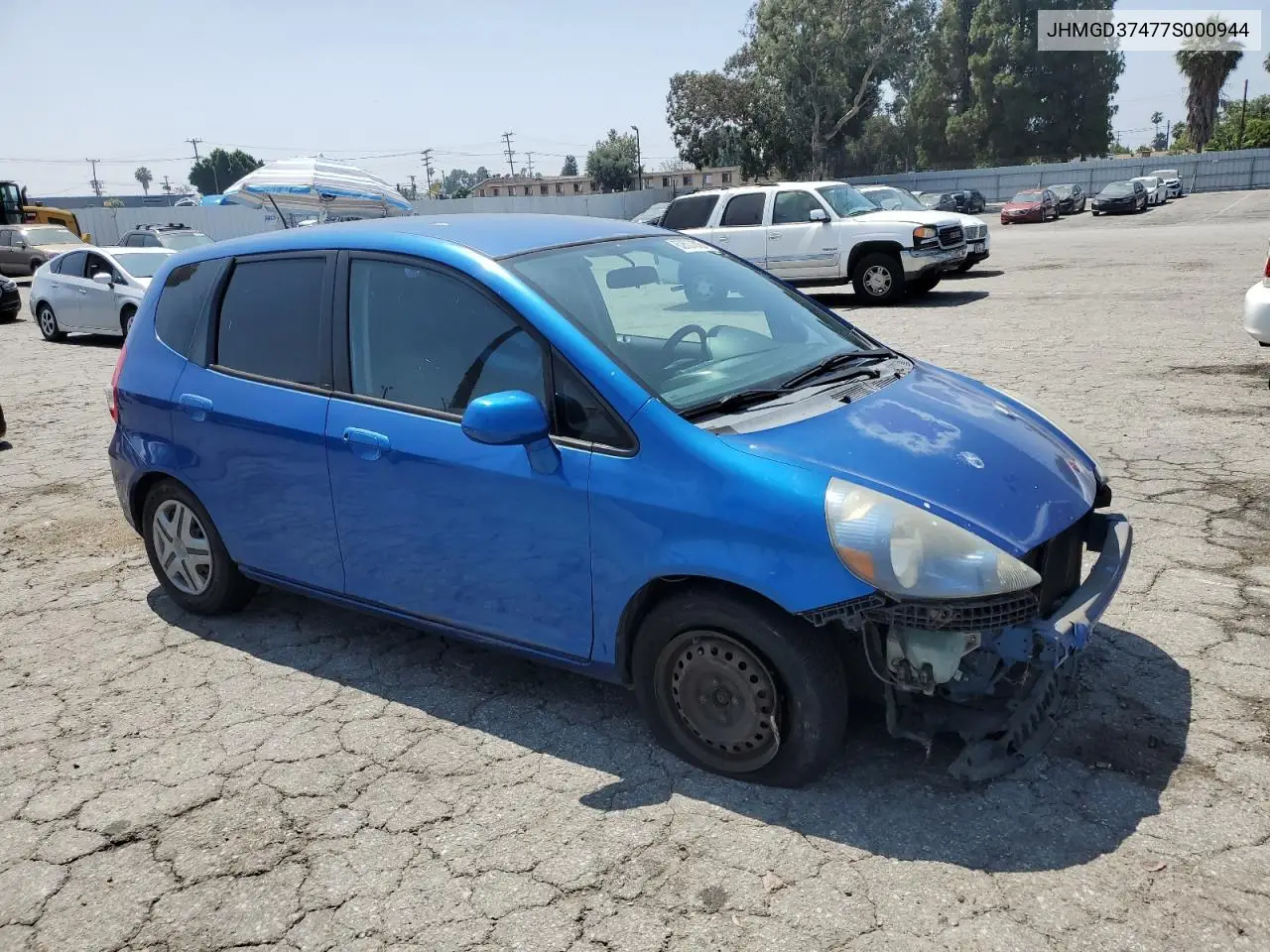 2007 Honda Fit VIN: JHMGD37477S000944 Lot: 62607315