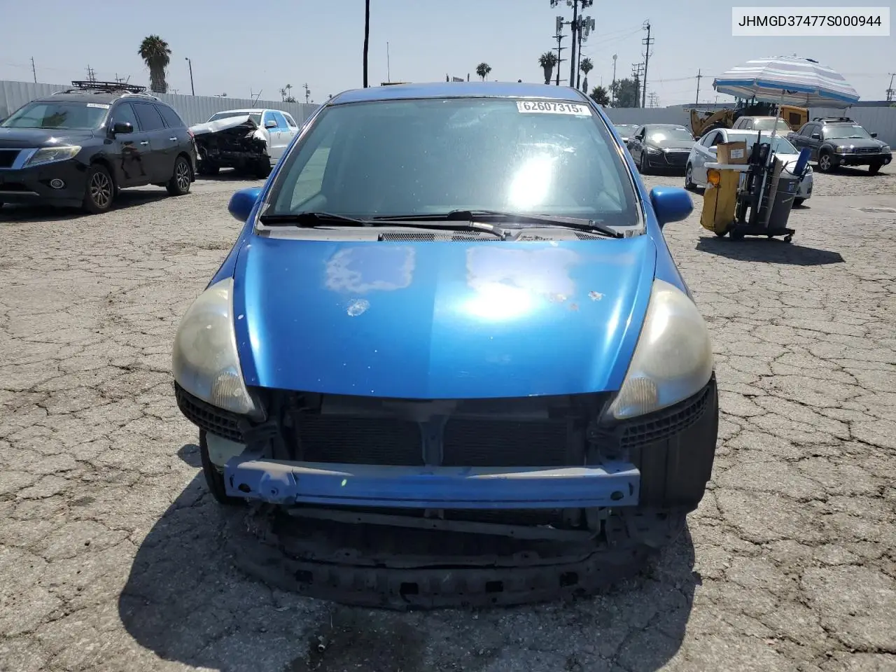 2007 Honda Fit VIN: JHMGD37477S000944 Lot: 62607315