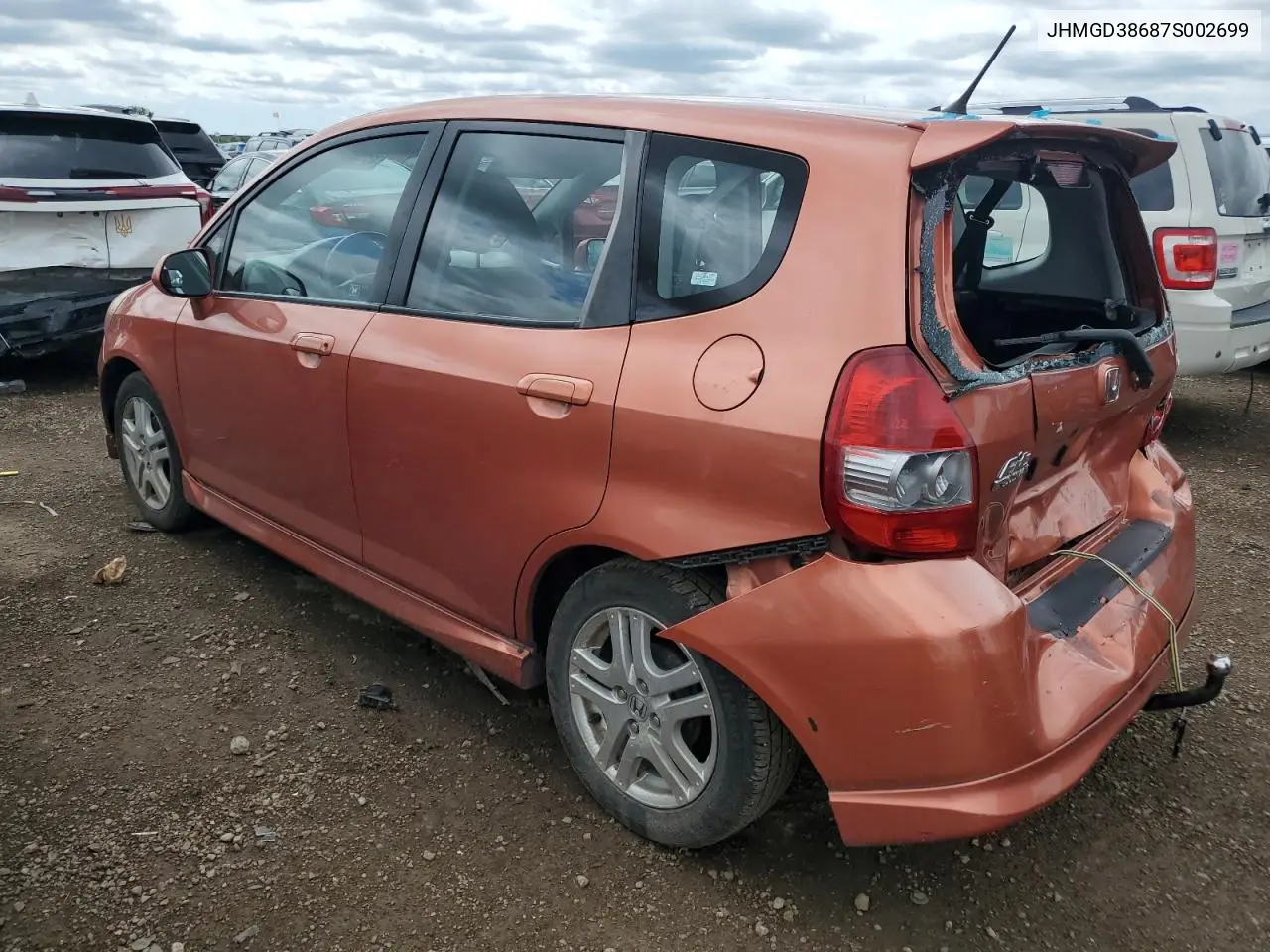 2007 Honda Fit S VIN: JHMGD38687S002699 Lot: 62653725