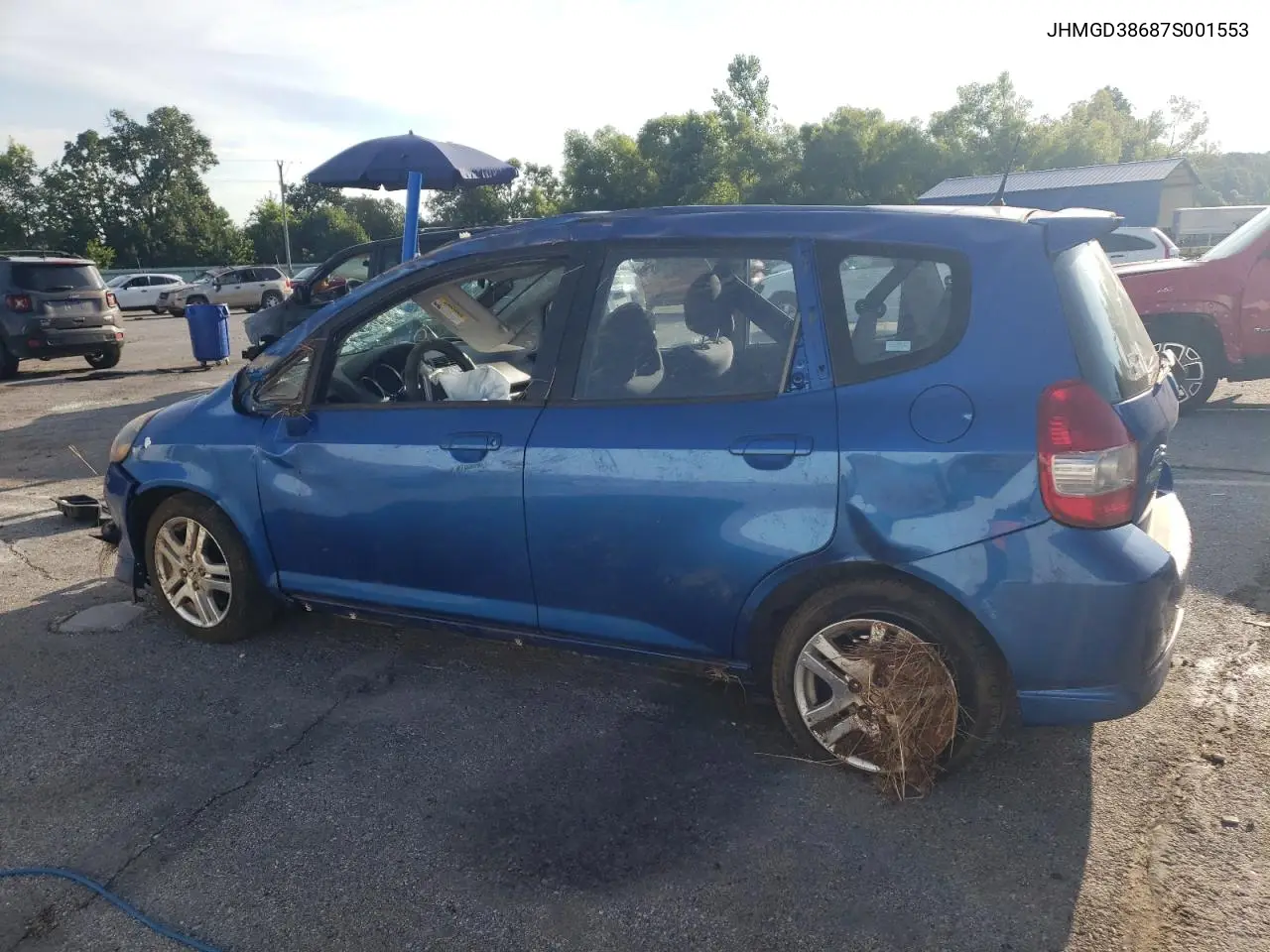 2007 Honda Fit S VIN: JHMGD38687S001553 Lot: 62716555