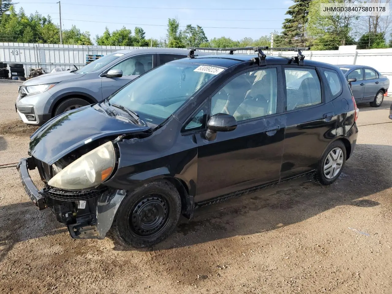 2007 Honda Fit VIN: JHMGD38407S801178 Lot: 63089225