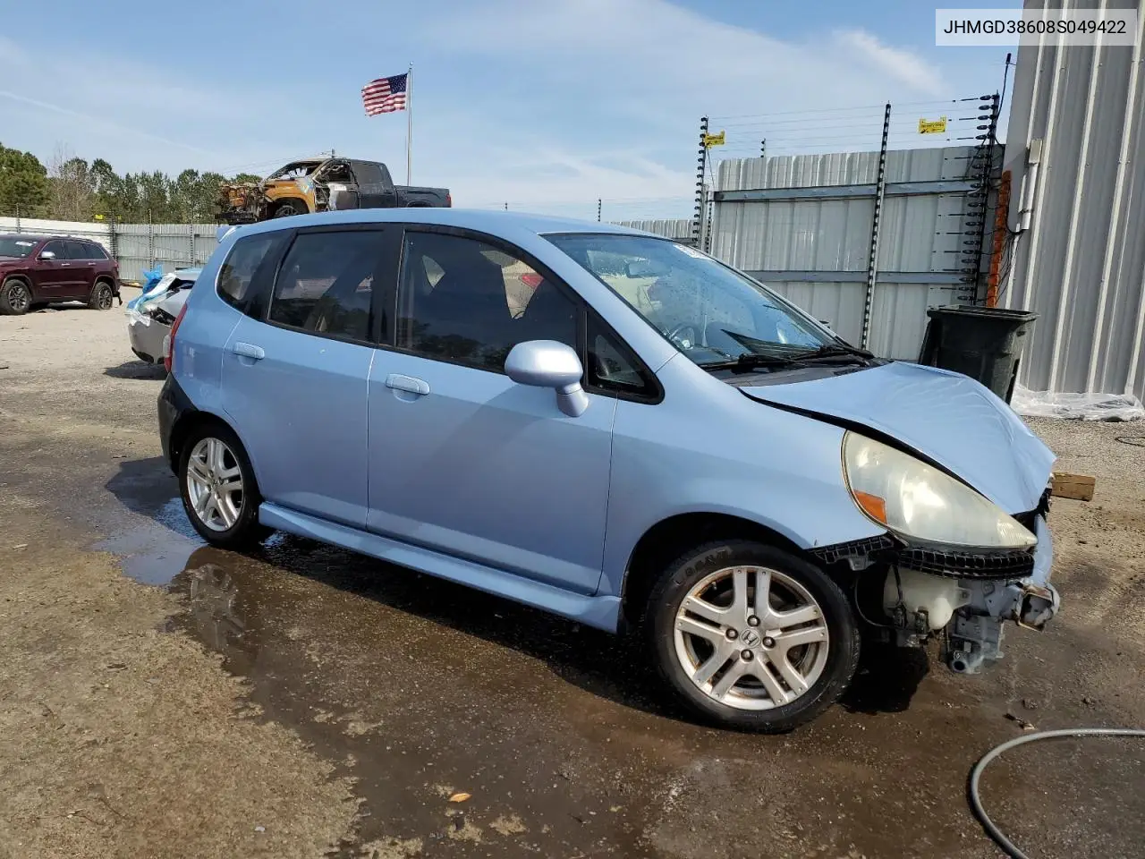 2008 Honda Fit Sport VIN: JHMGD38608S049422 Lot: 50795605