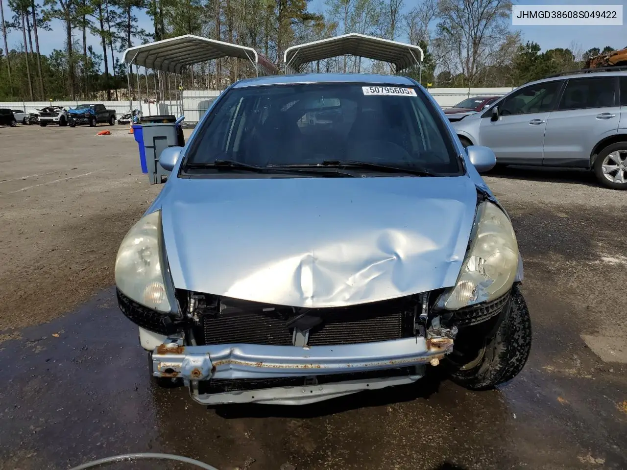 2008 Honda Fit Sport VIN: JHMGD38608S049422 Lot: 50795605