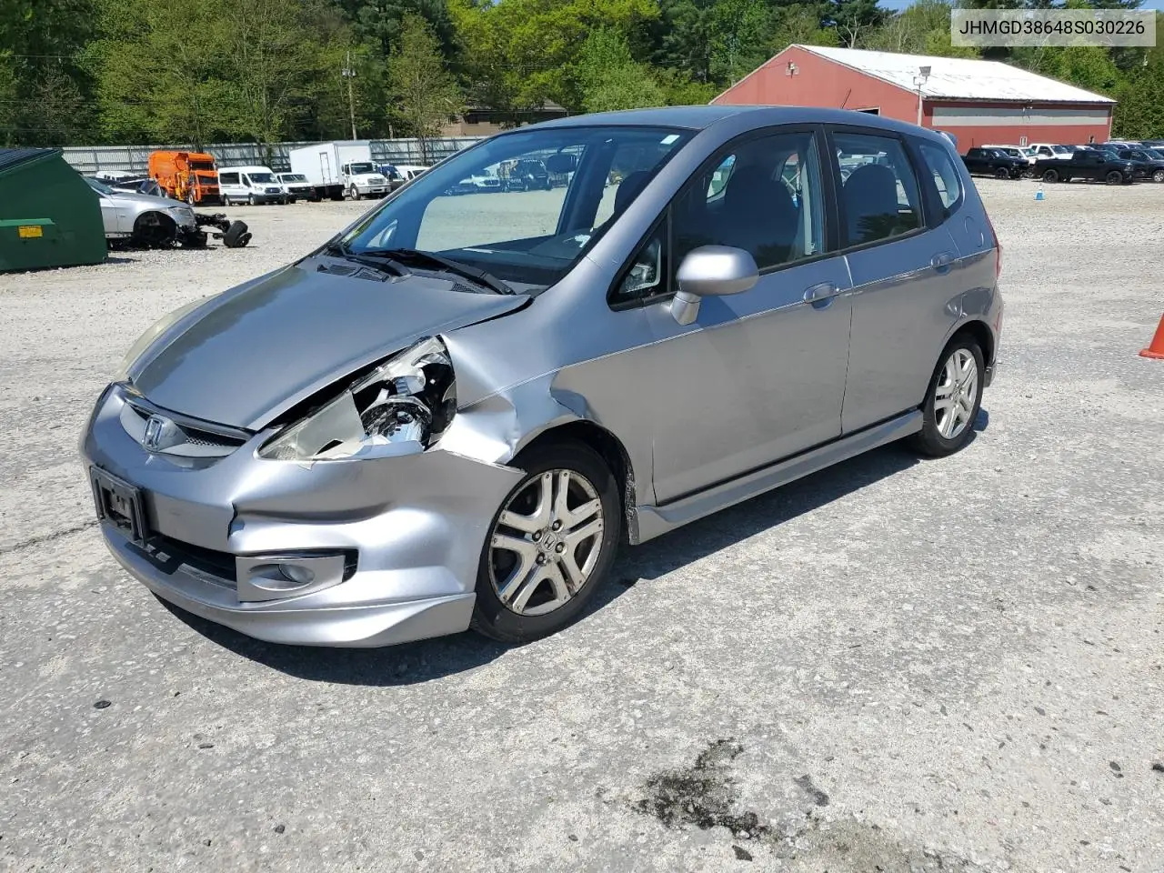 2008 Honda Fit Sport VIN: JHMGD38648S030226 Lot: 56707945