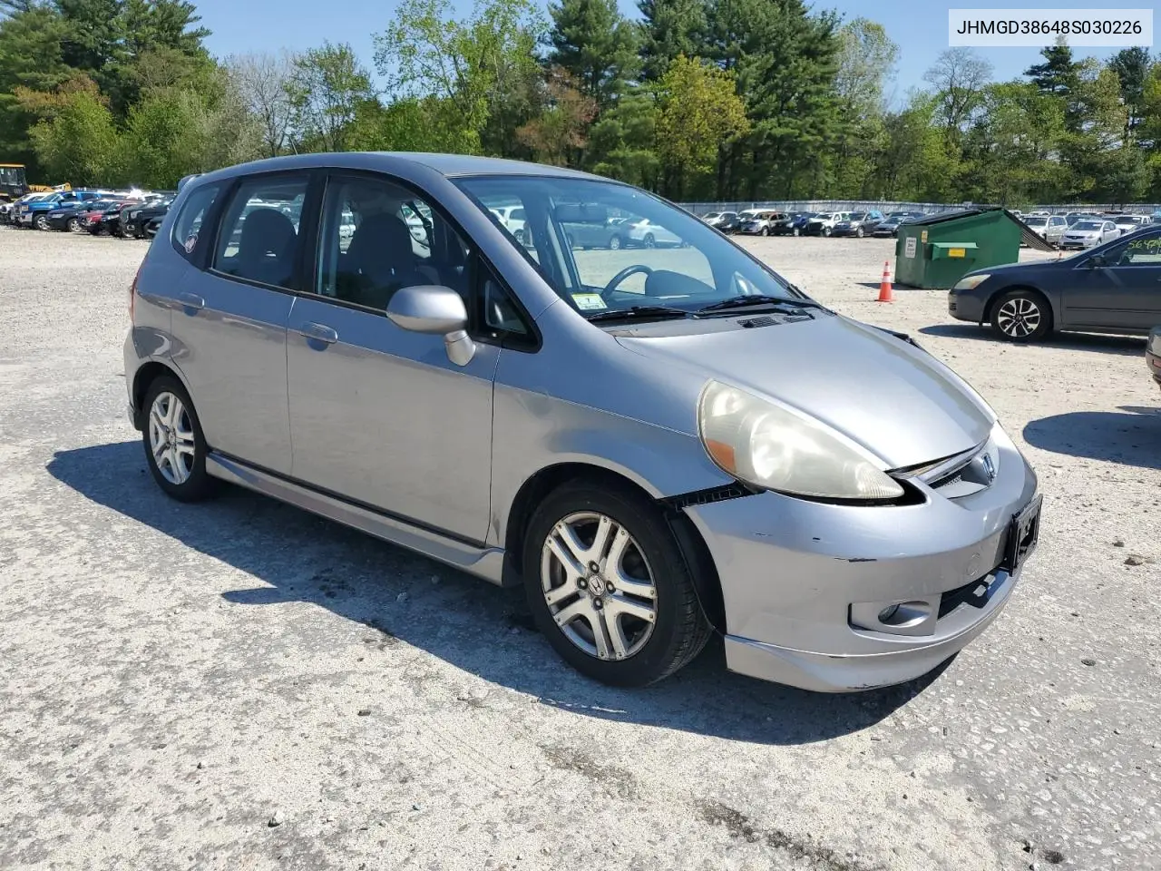 2008 Honda Fit Sport VIN: JHMGD38648S030226 Lot: 56707945
