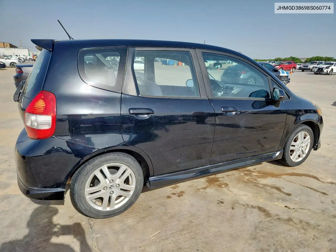 2008 Honda Fit Sport VIN: JHMGD38698S060774 Lot: 56844465
