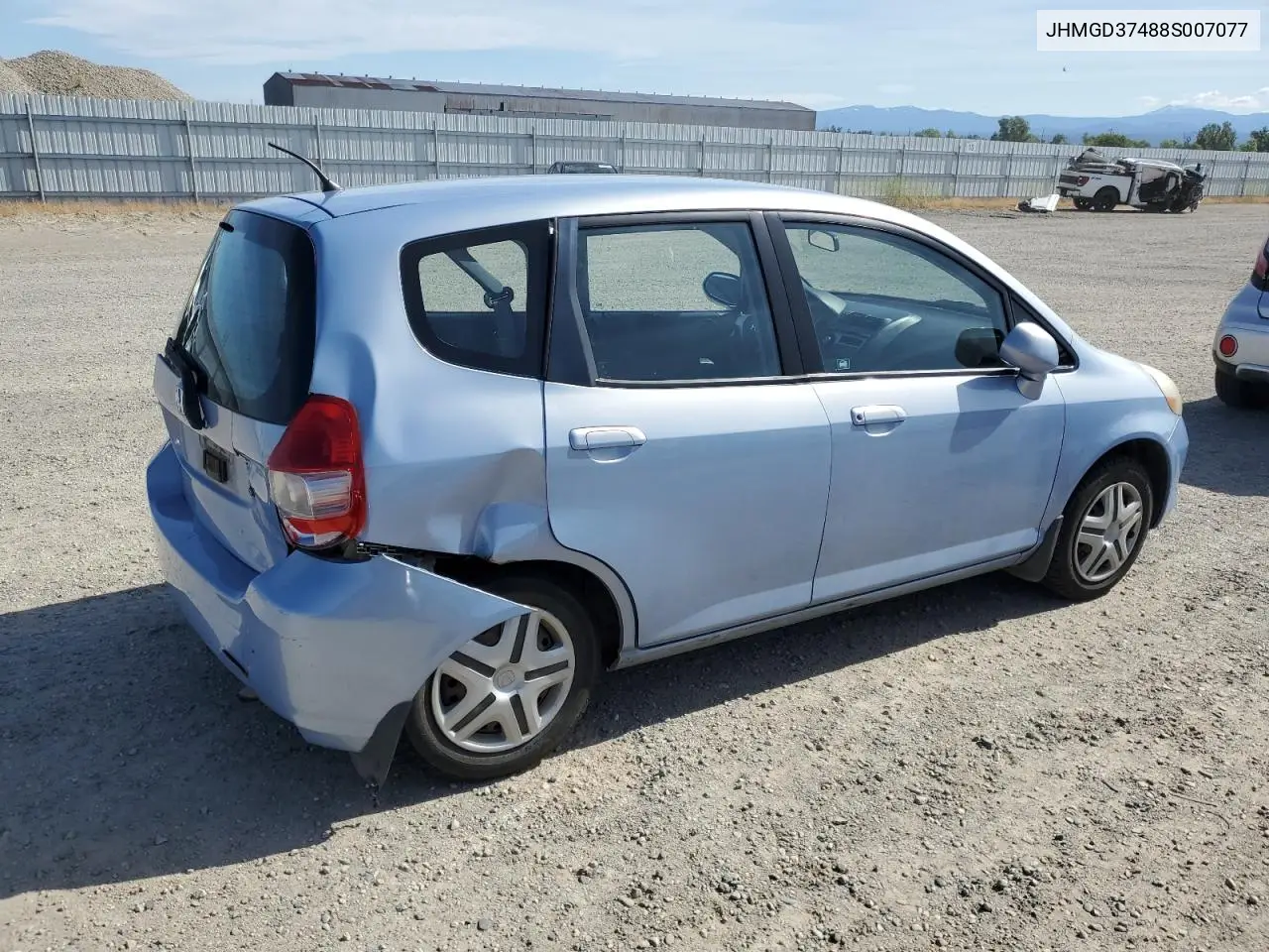 2008 Honda Fit VIN: JHMGD37488S007077 Lot: 56944175