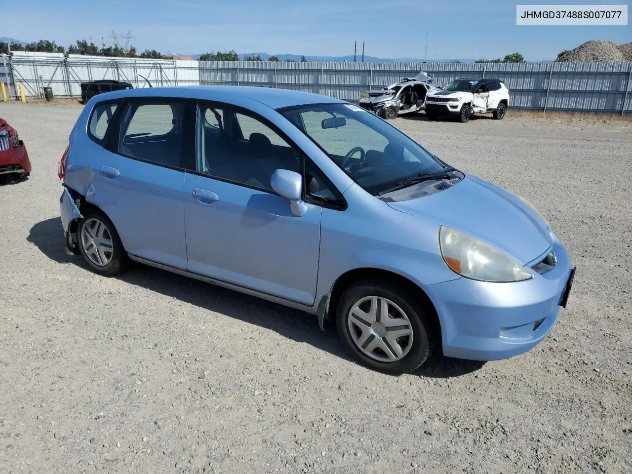 2008 Honda Fit VIN: JHMGD37488S007077 Lot: 56944175