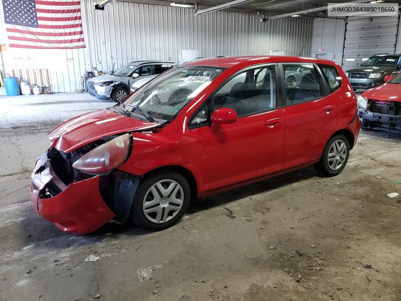 2008 Honda Fit VIN: JHMGD38438S018650 Lot: 57208465