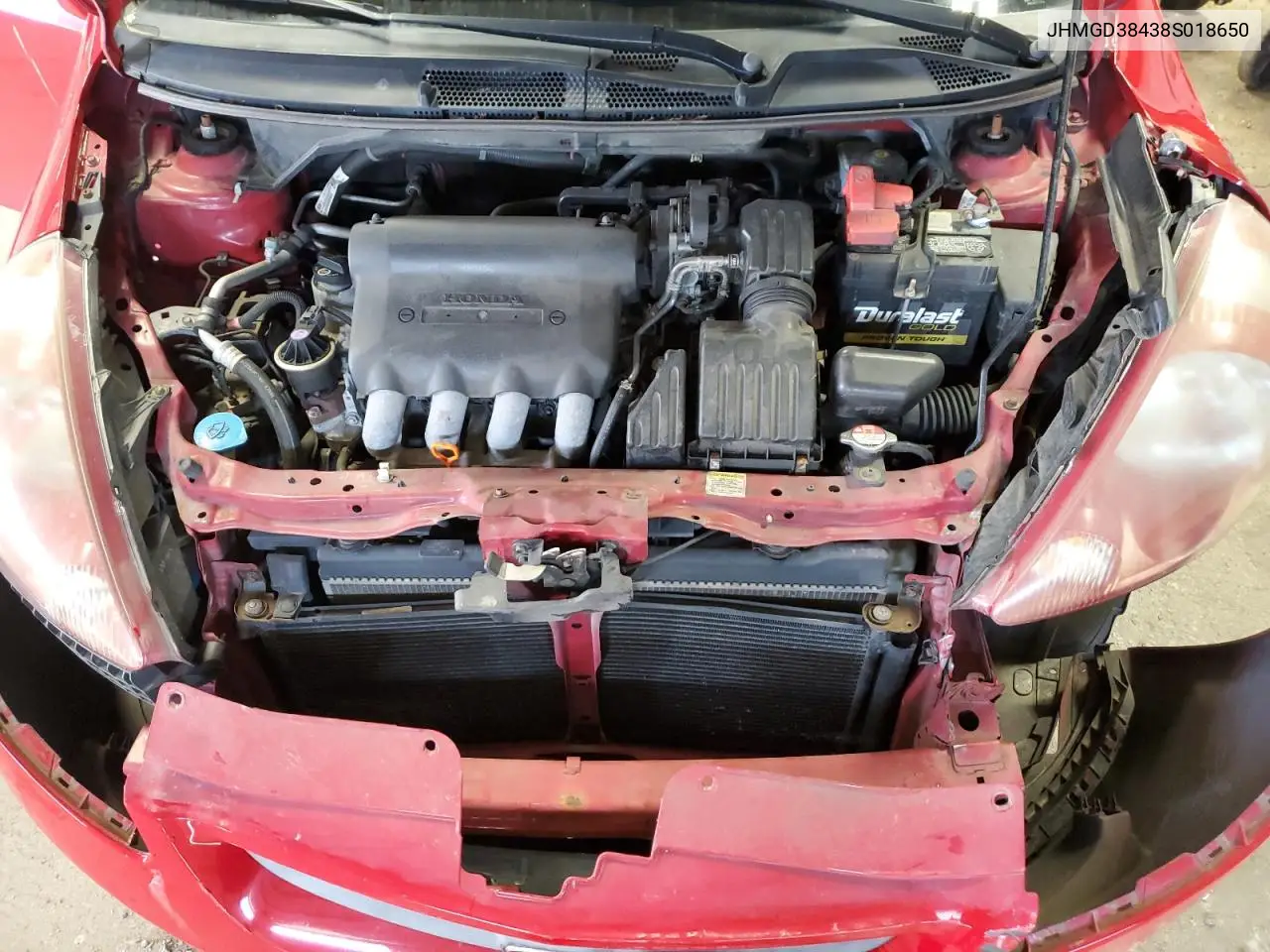 2008 Honda Fit VIN: JHMGD38438S018650 Lot: 57208465