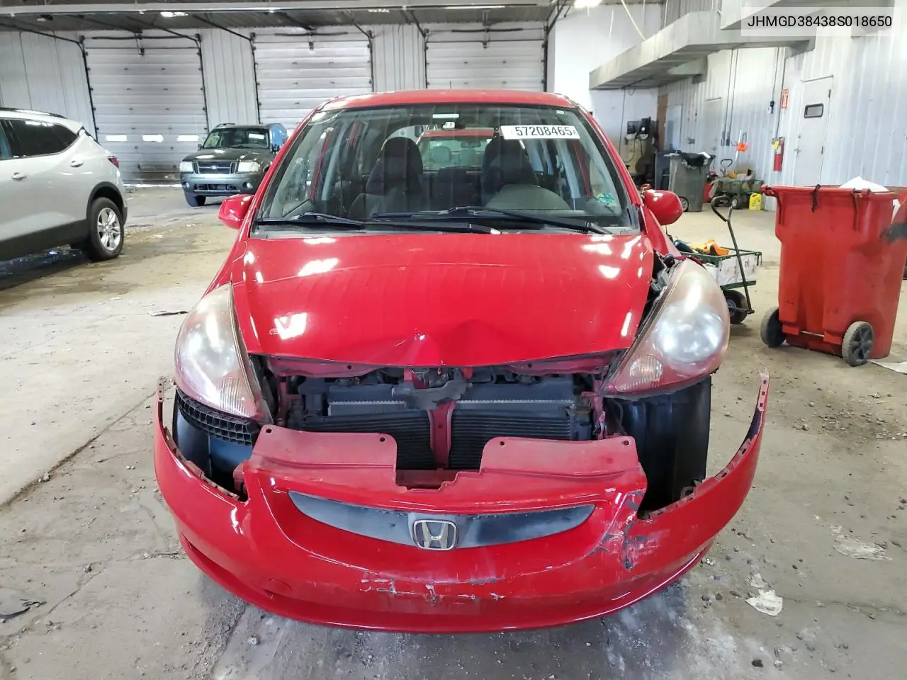 2008 Honda Fit VIN: JHMGD38438S018650 Lot: 57208465