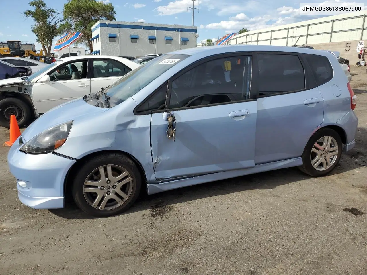 2008 Honda Fit Sport VIN: JHMGD38618S067900 Lot: 61832795