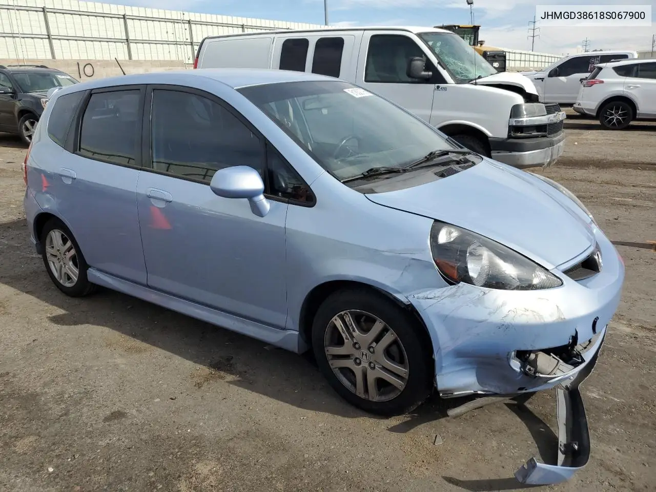 2008 Honda Fit Sport VIN: JHMGD38618S067900 Lot: 61832795