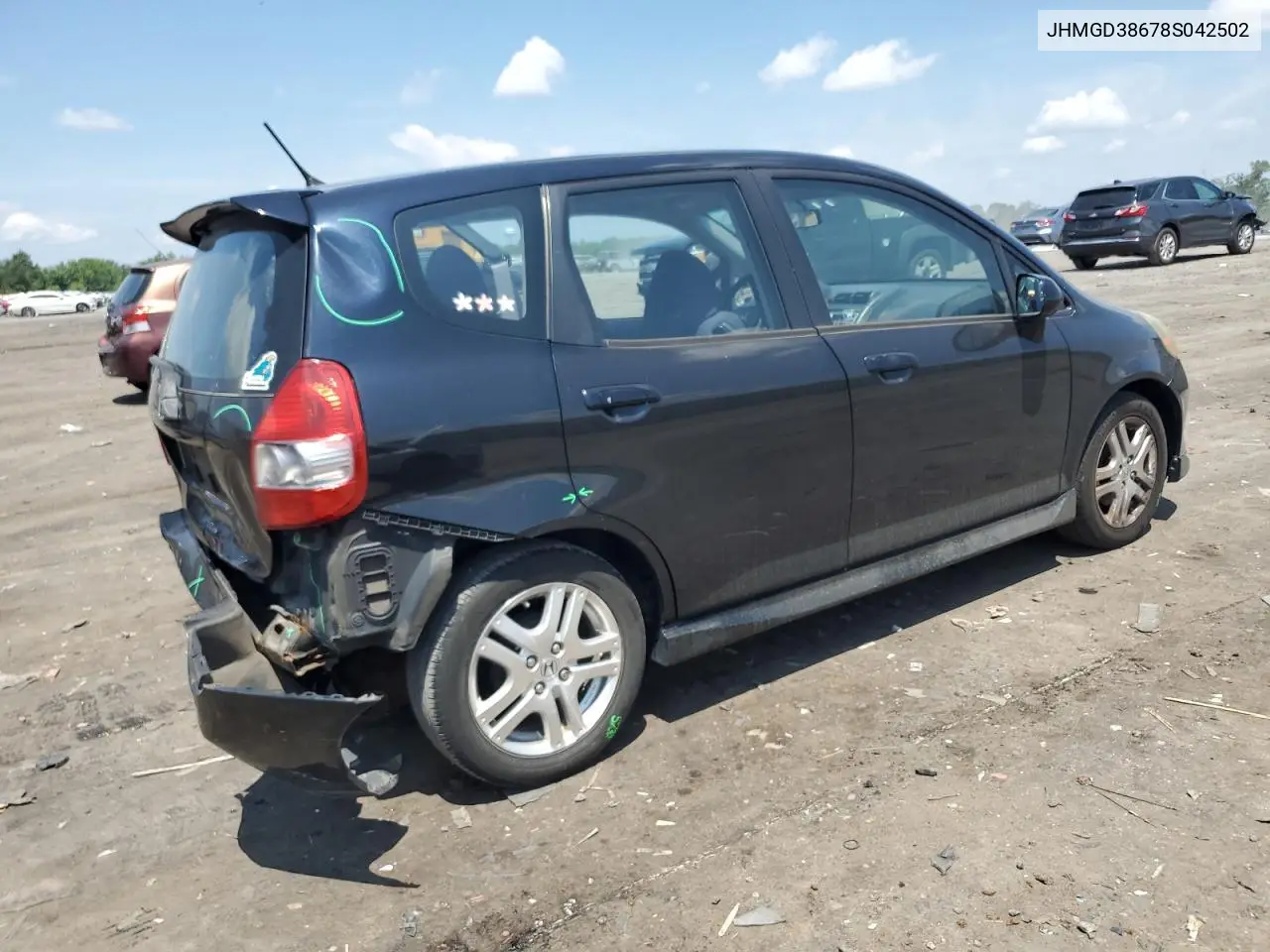 jhmgd38678s042502 JHMGD38678S042502 2008 Honda Fit Sport