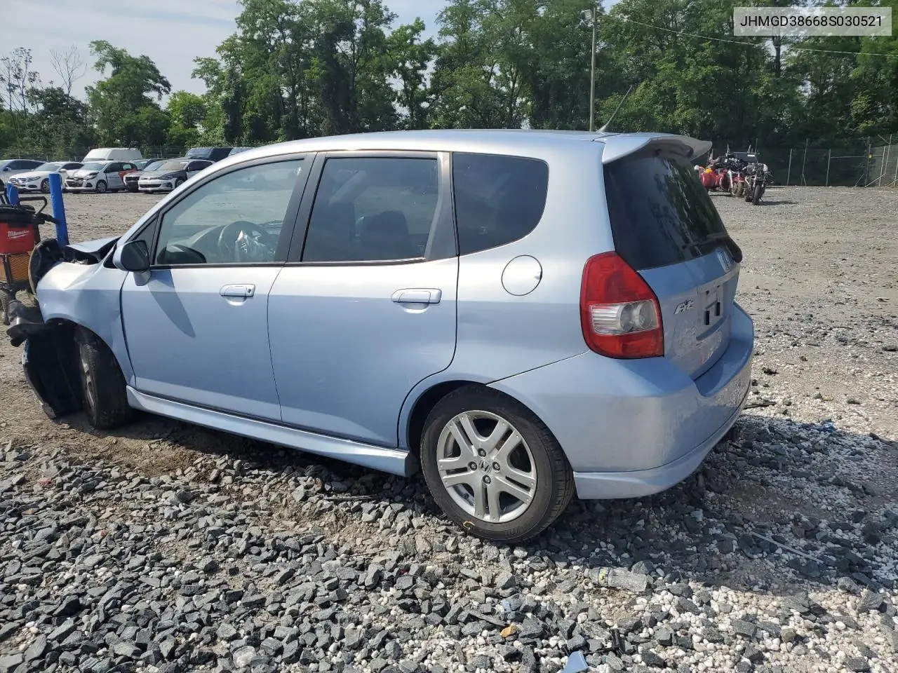 2008 Honda Fit Sport VIN: JHMGD38668S030521 Lot: 62479115