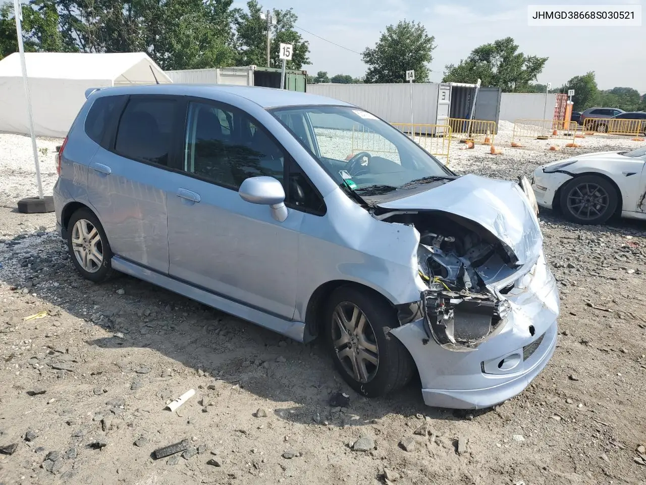 2008 Honda Fit Sport VIN: JHMGD38668S030521 Lot: 62479115
