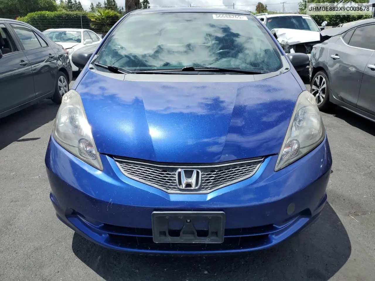 2009 Honda Fit VIN: JHMGE882X9C003678 Lot: 56688265