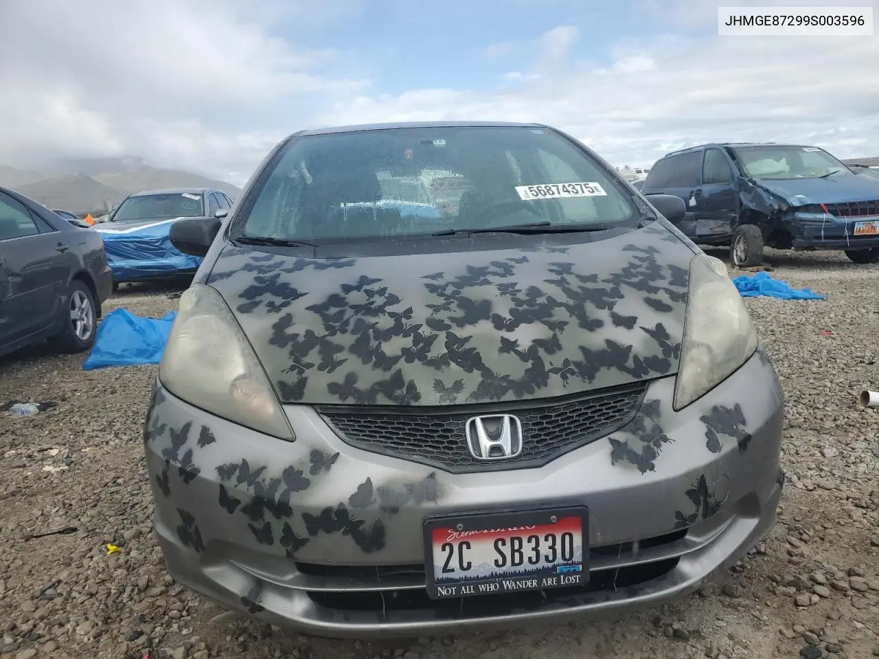 2009 Honda Fit VIN: JHMGE87299S003596 Lot: 56874375