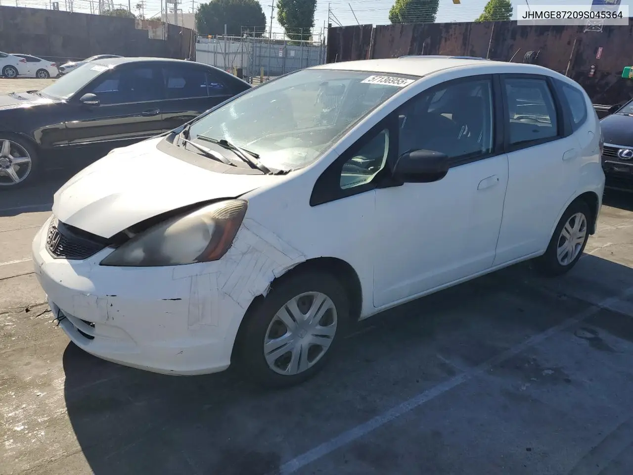 2009 Honda Fit VIN: JHMGE87209S045364 Lot: 57136955