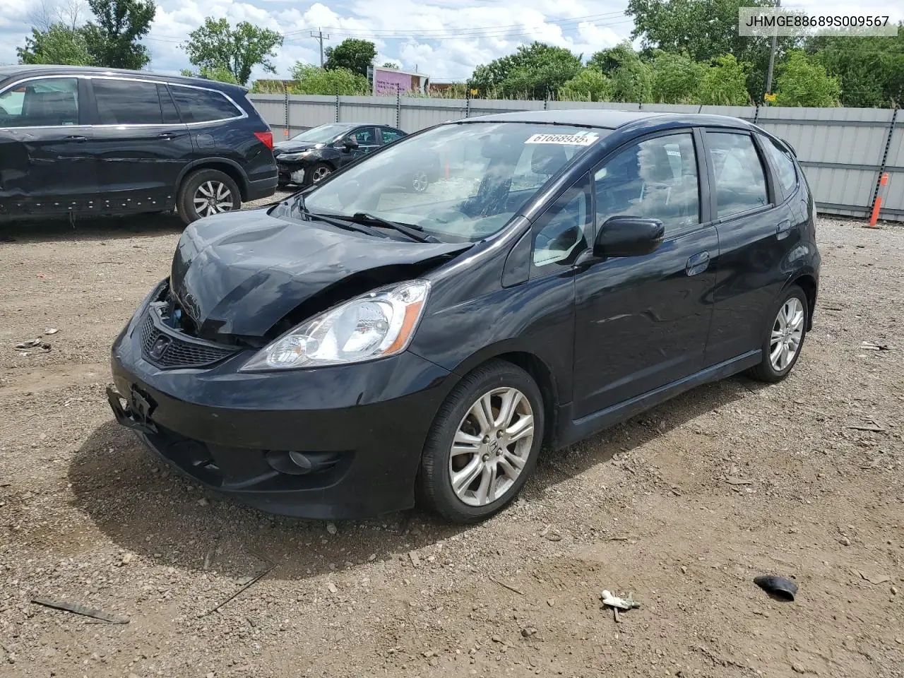 2009 Honda Fit Sport VIN: JHMGE88689S009567 Lot: 61668935