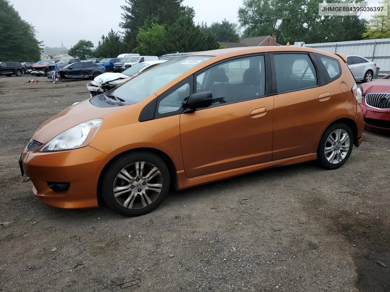 2009 Honda Fit Sport VIN: JHMGE88439S036397 Lot: 62175255