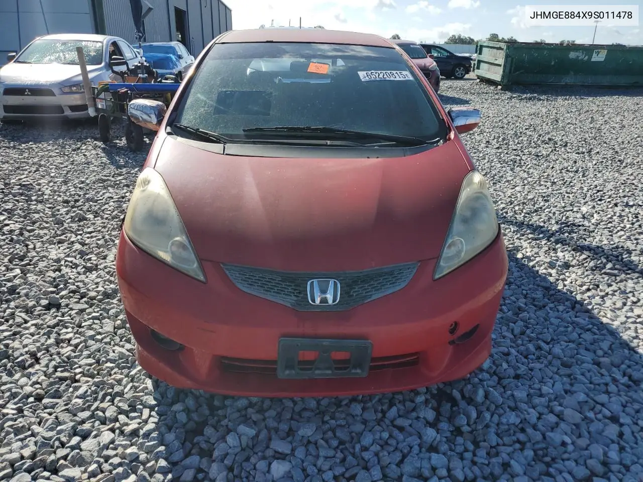2009 Honda Fit Sport VIN: JHMGE884X9S011478 Lot: 65220815