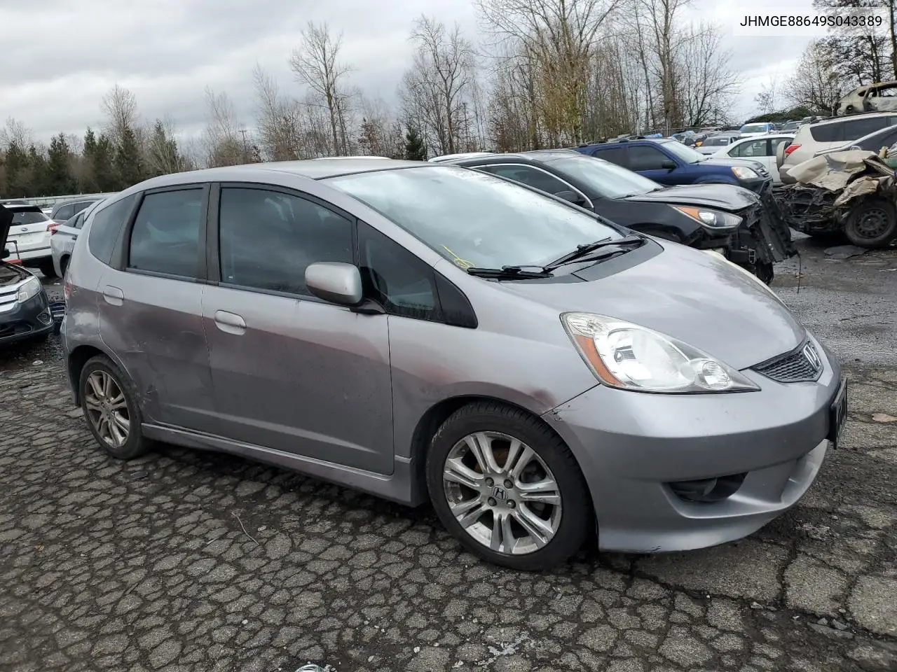 2009 Honda Fit Sport VIN: JHMGE88649S043389 Lot: 84767464