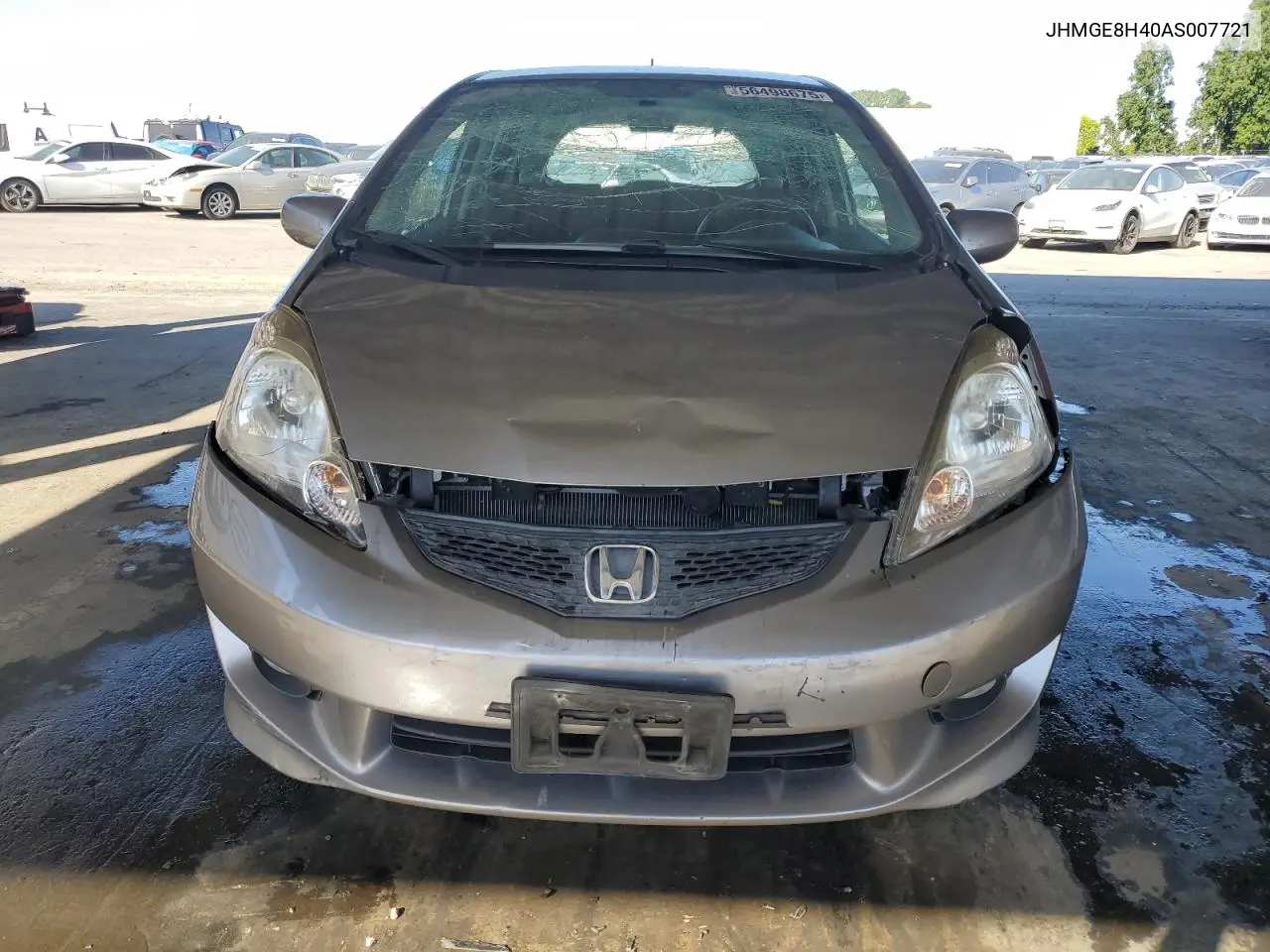 2010 Honda Fit Sport VIN: JHMGE8H40AS007721 Lot: 56498675