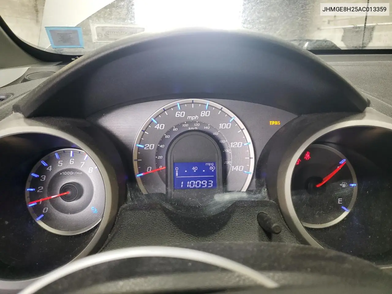 2010 Honda Fit VIN: JHMGE8H25AC013359 Lot: 56627425