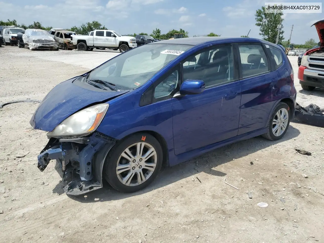 2010 Honda Fit Sport VIN: JHMGE8H4XAC013729 Lot: 56630845