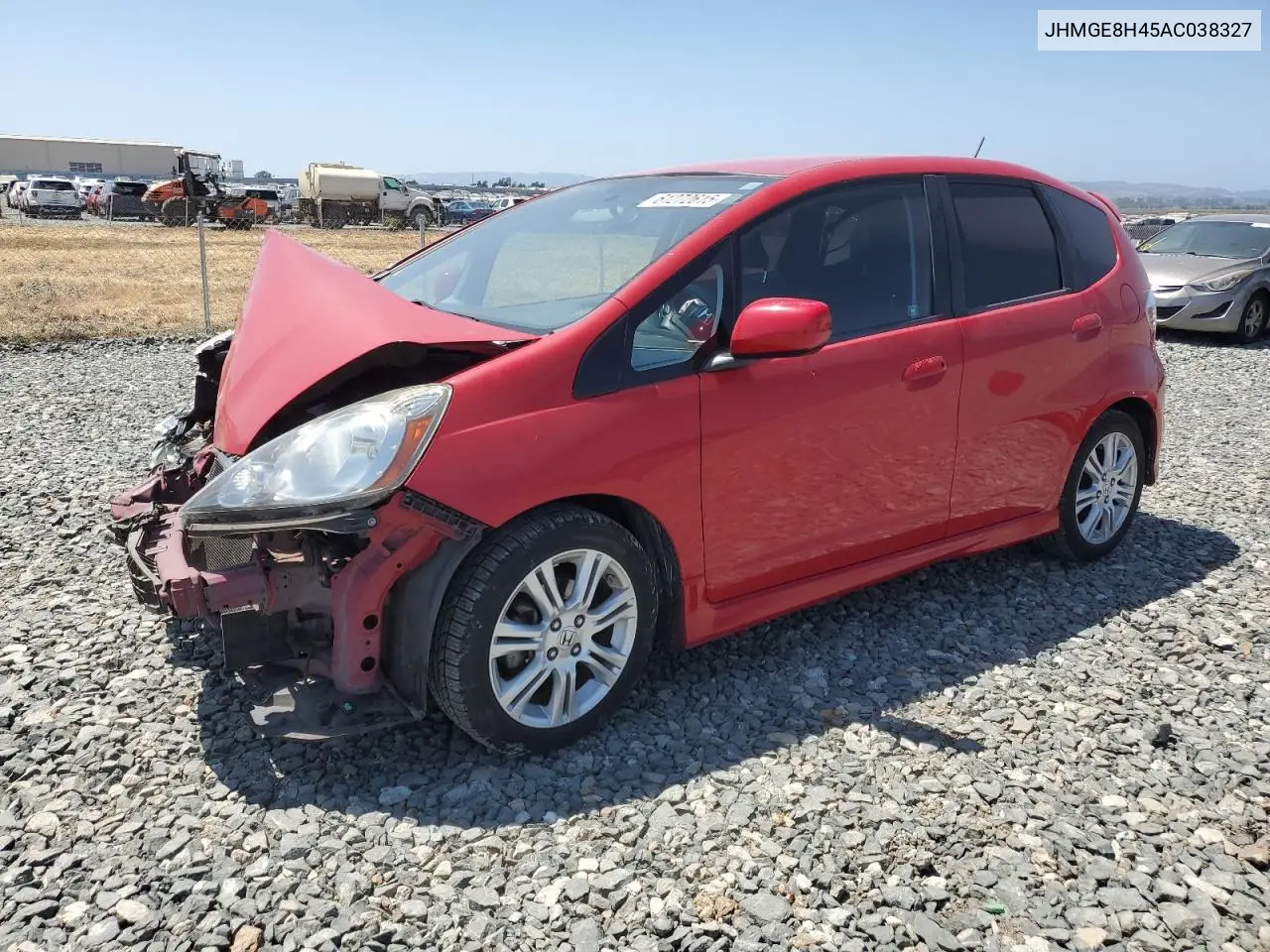 2010 Honda Fit Sport VIN: JHMGE8H45AC038327 Lot: 61272615