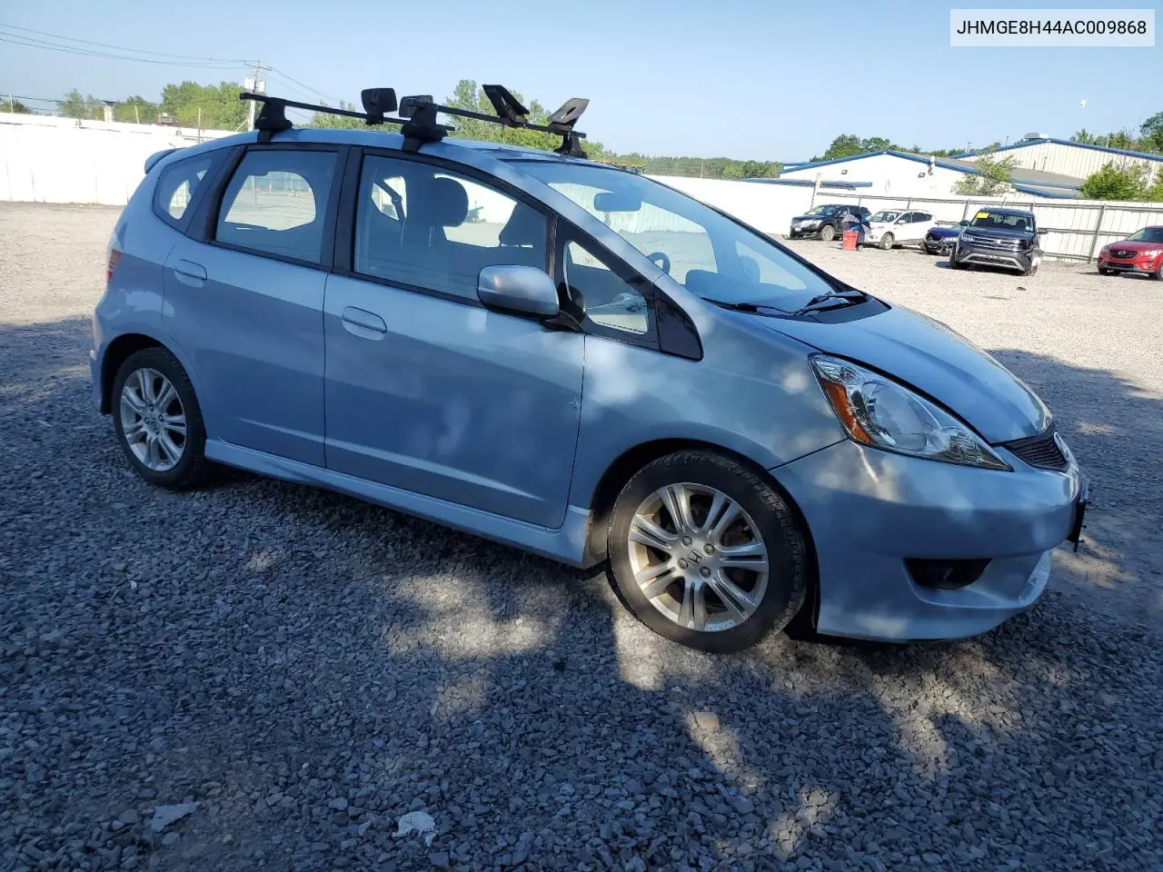 2010 Honda Fit Sport VIN: JHMGE8H44AC009868 Lot: 62073225