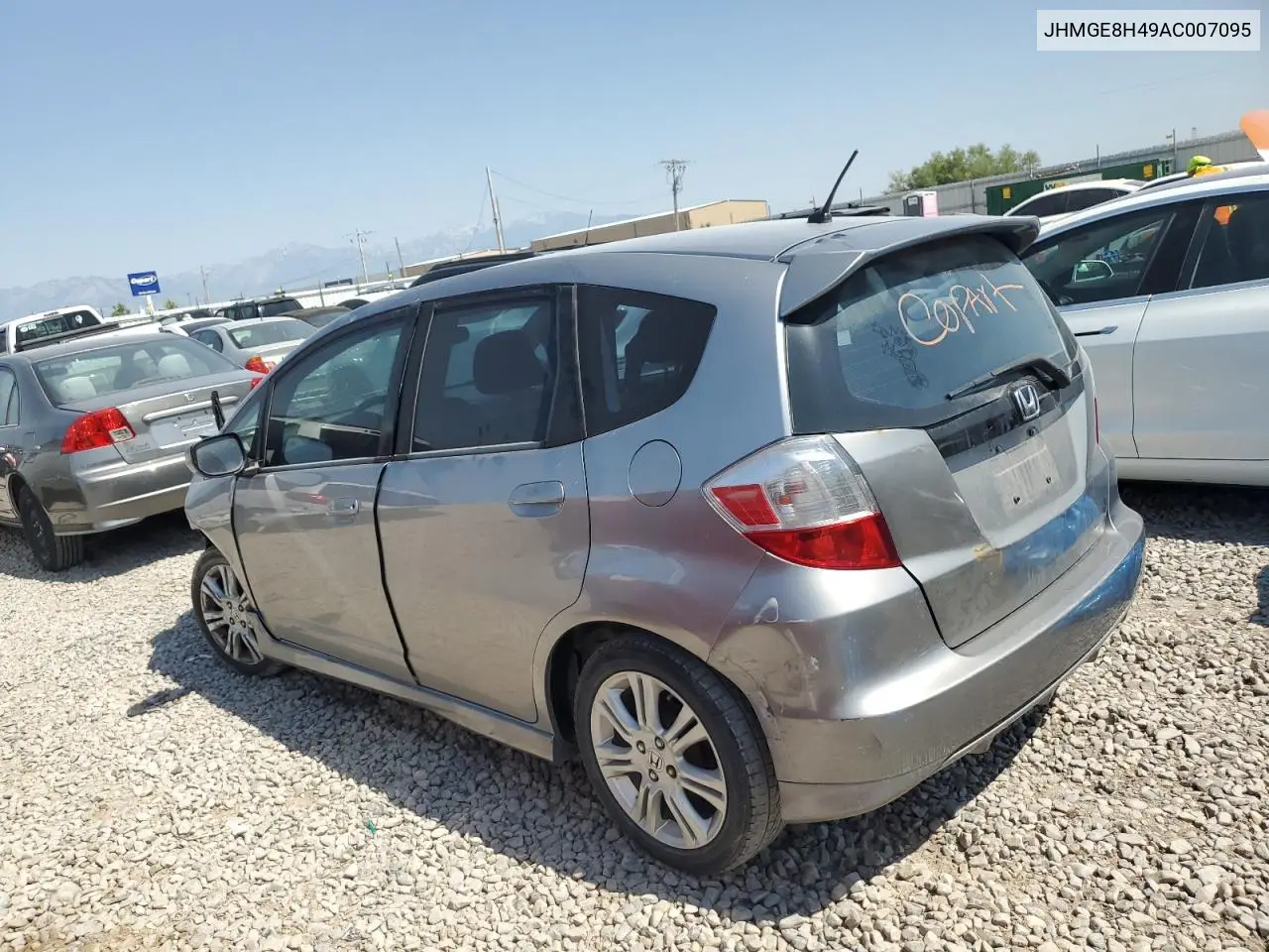 2010 Honda Fit Sport VIN: JHMGE8H49AC007095 Lot: 62276485
