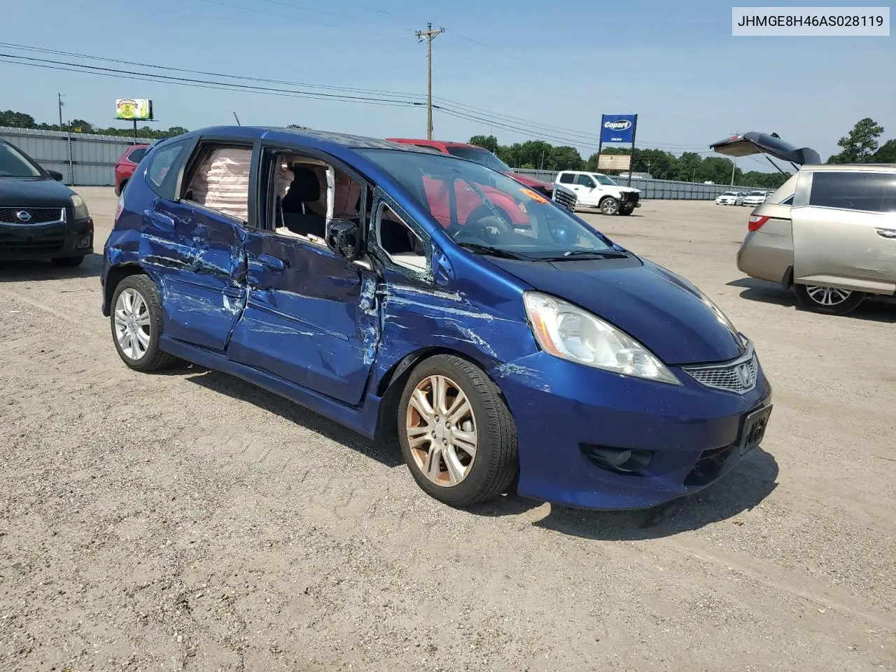 2010 Honda Fit Sport VIN: JHMGE8H46AS028119 Lot: 62499845