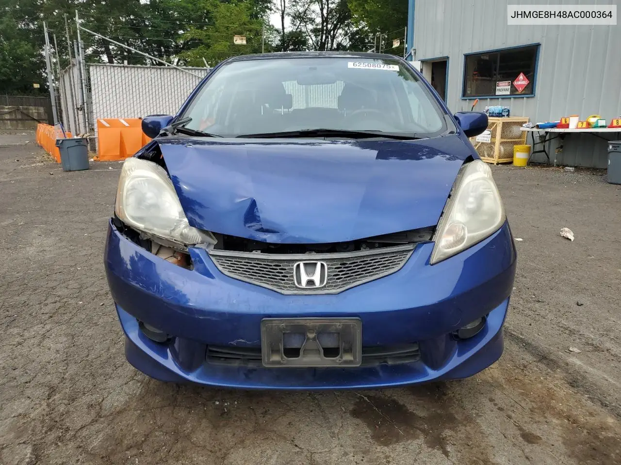 2010 Honda Fit Sport VIN: JHMGE8H48AC000364 Lot: 62508075