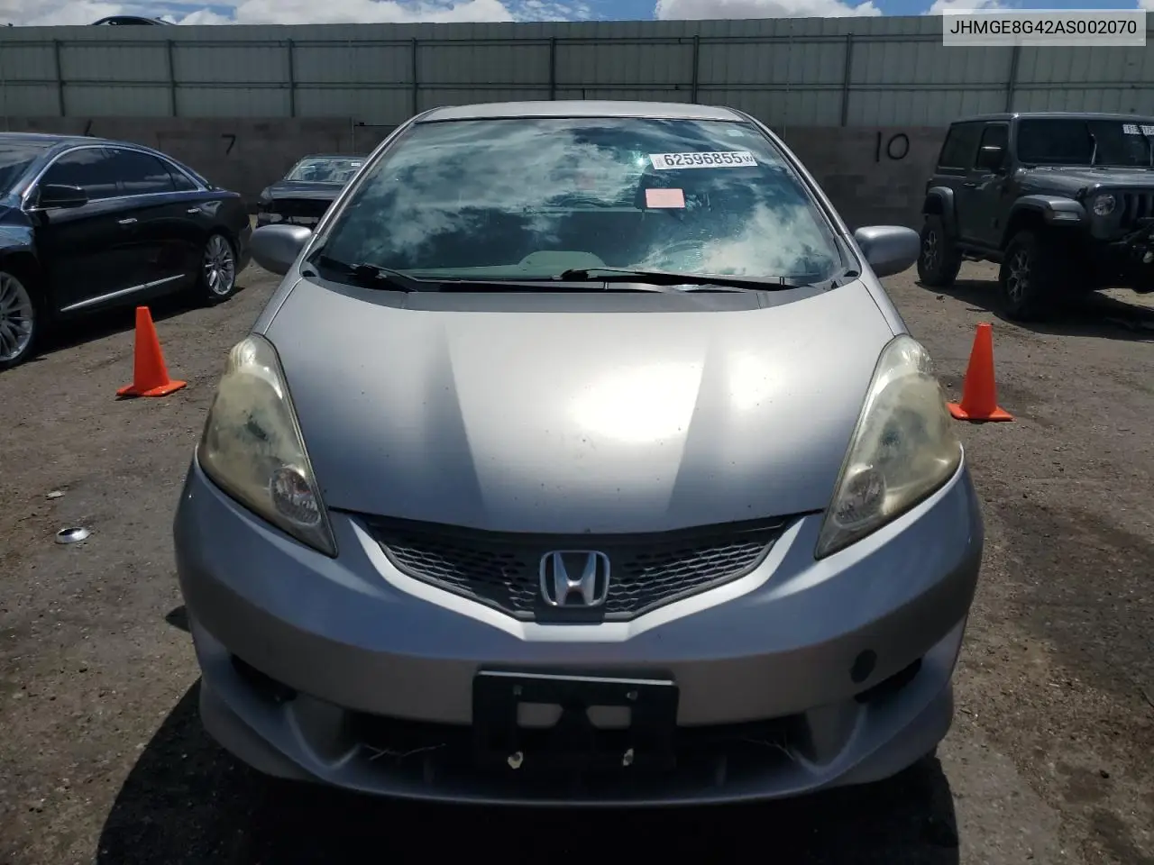 2010 Honda Fit Sport VIN: JHMGE8G42AS002070 Lot: 62596855