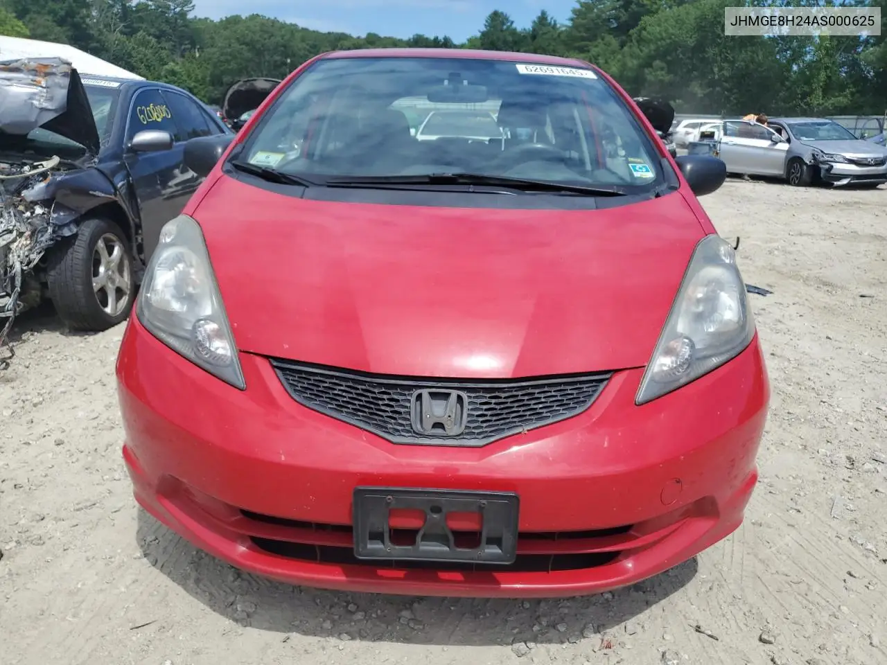 2010 Honda Fit VIN: JHMGE8H24AS000625 Lot: 62691645