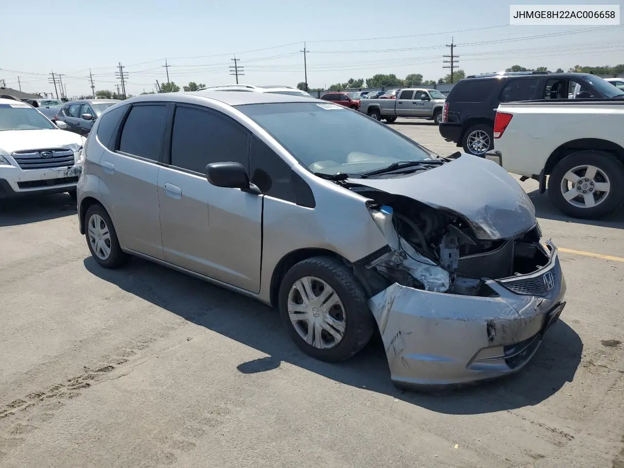 2010 Honda Fit VIN: JHMGE8H22AC006658 Lot: 65024125