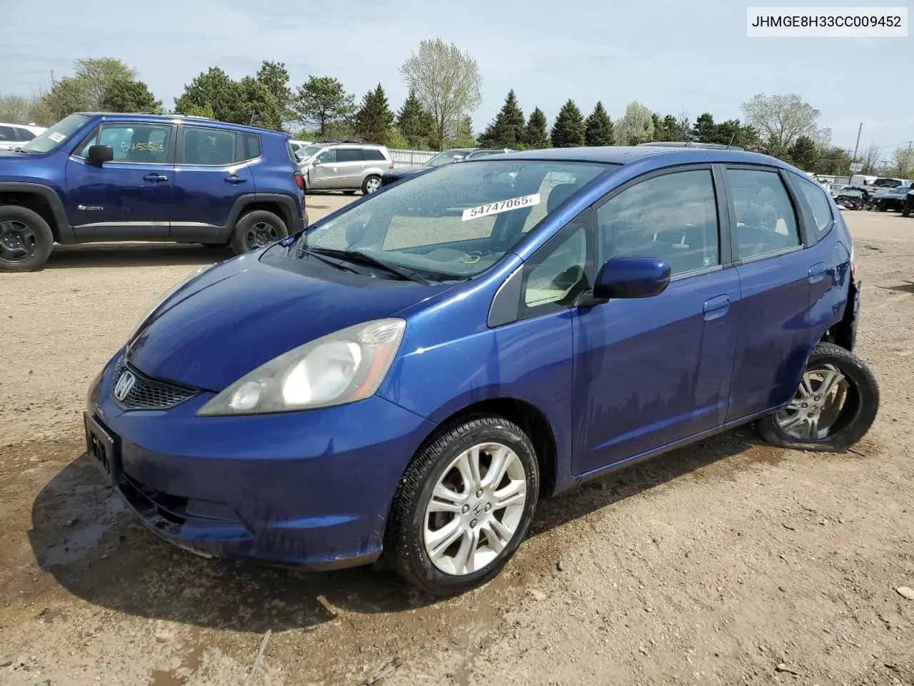 2012 Honda Fit VIN: JHMGE8H33CC009452 Lot: 54747065