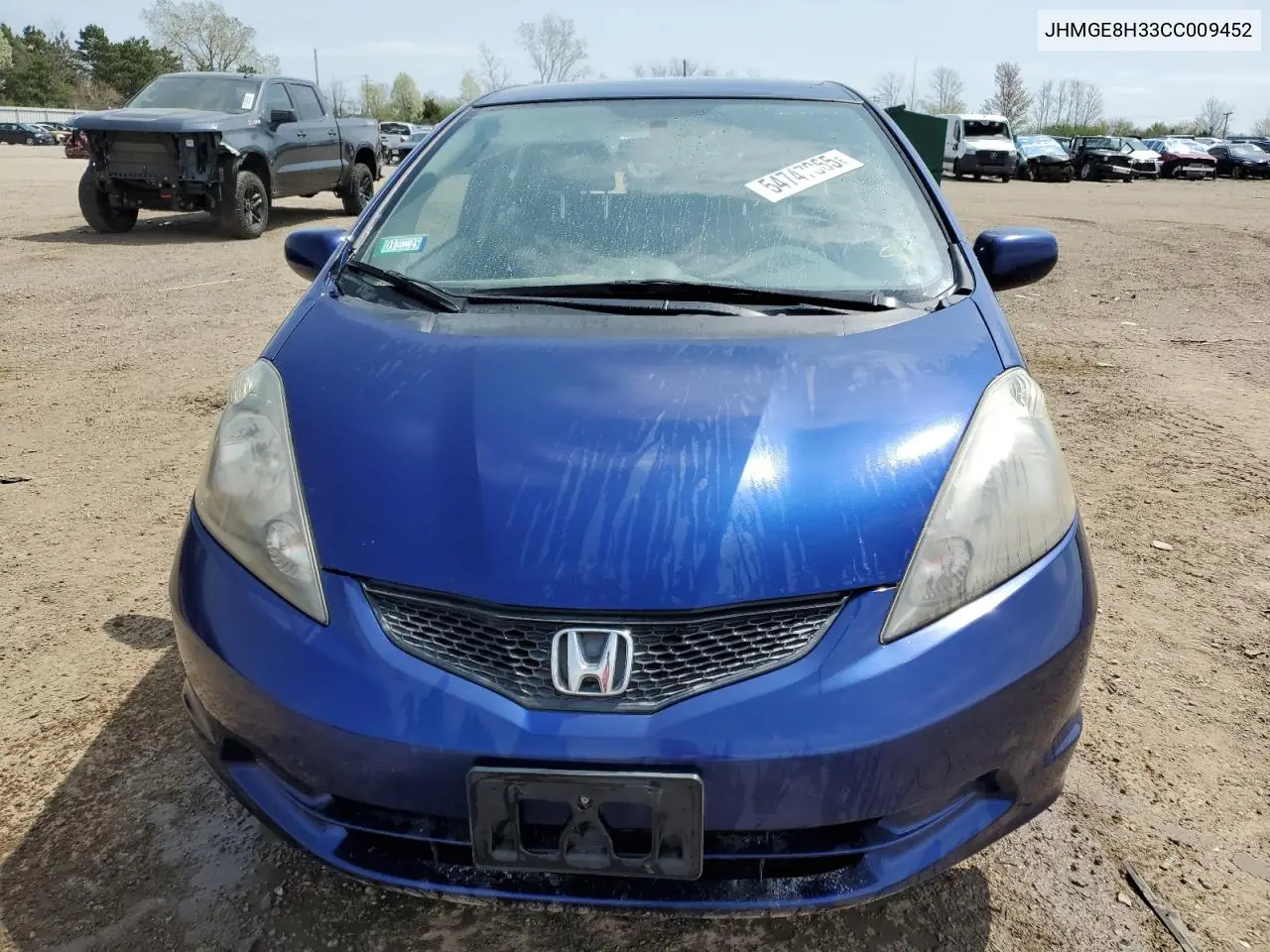 2012 Honda Fit VIN: JHMGE8H33CC009452 Lot: 54747065