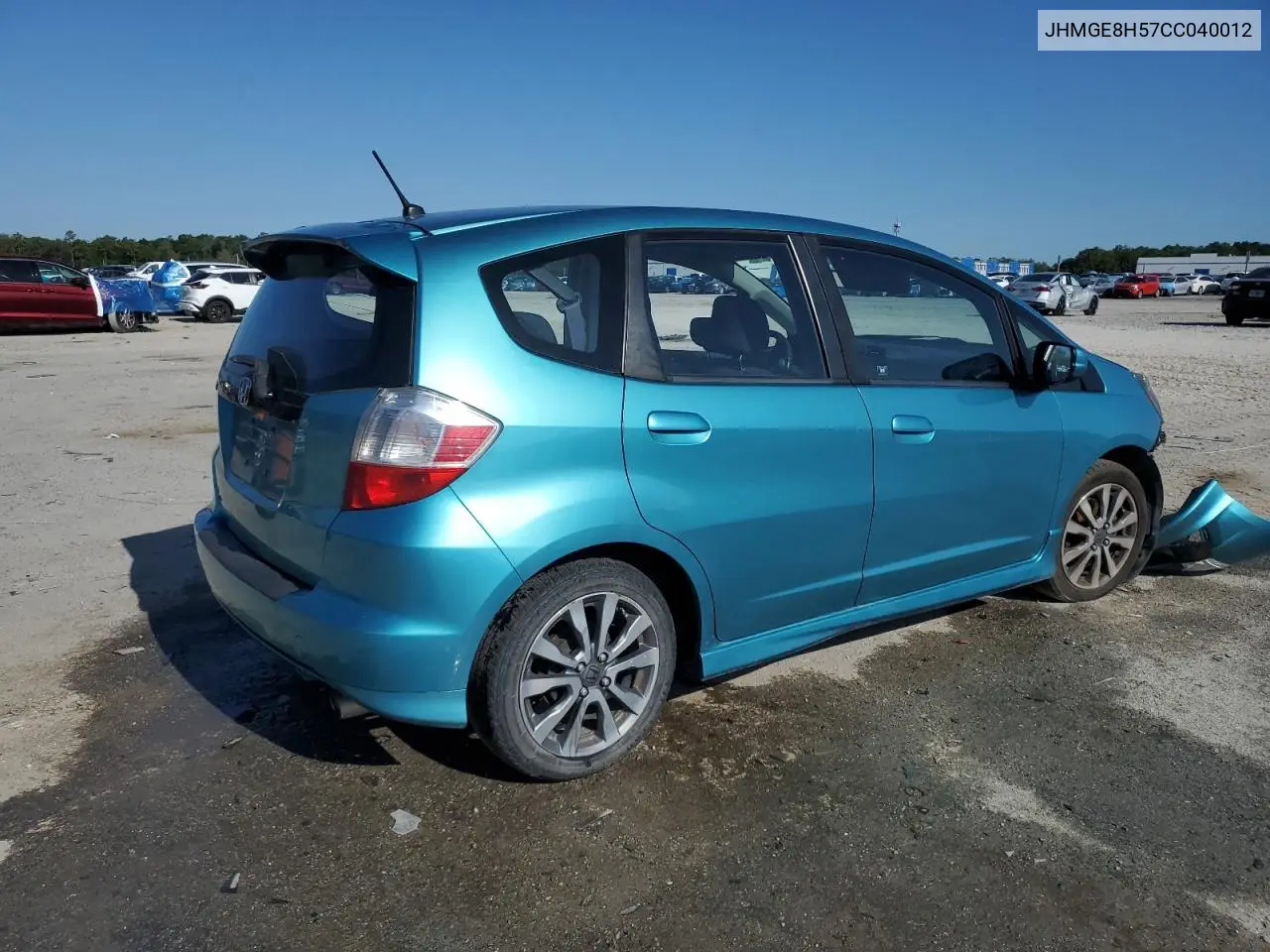 2012 Honda Fit Sport VIN: JHMGE8H57CC040012 Lot: 55620325