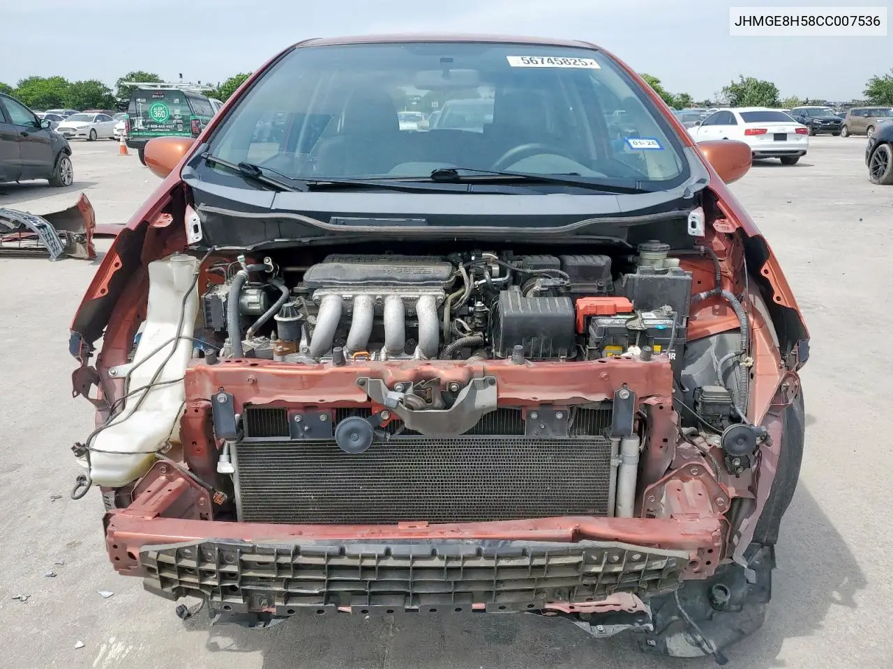 2012 Honda Fit Sport VIN: JHMGE8H58CC007536 Lot: 56745825