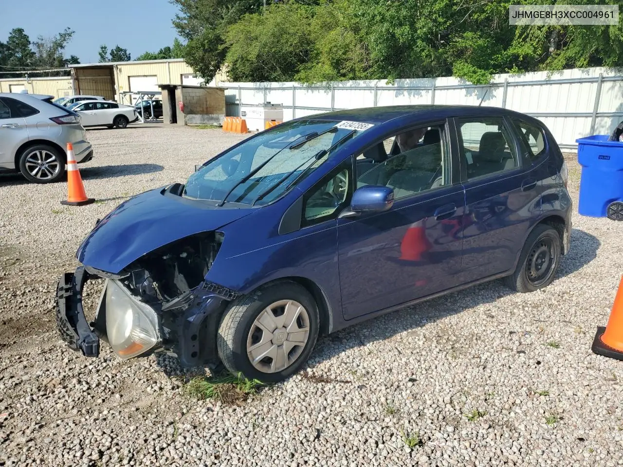 2012 Honda Fit VIN: JHMGE8H3XCC004961 Lot: 61347355