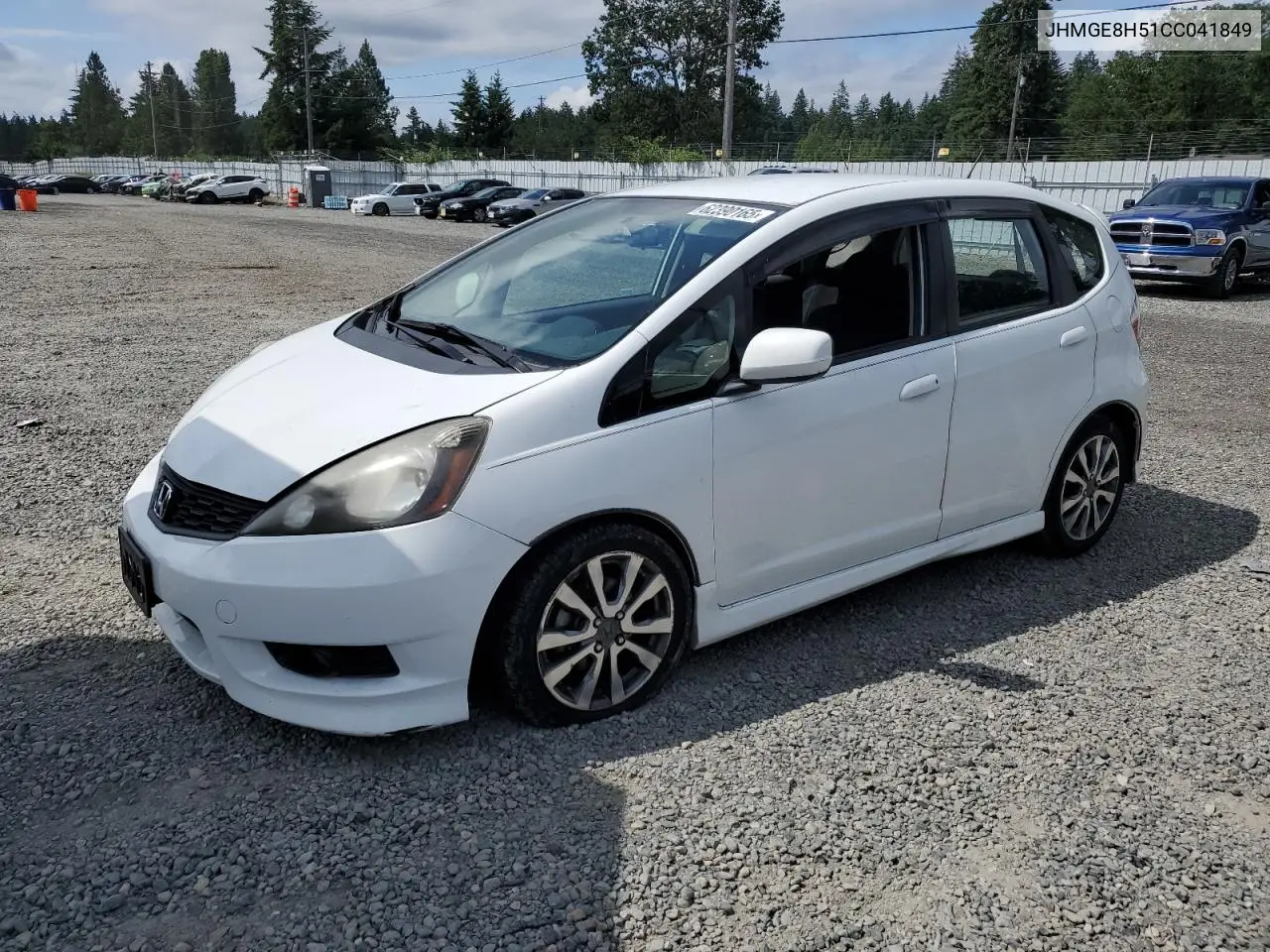 2012 Honda Fit Sport VIN: JHMGE8H51CC041849 Lot: 62390165