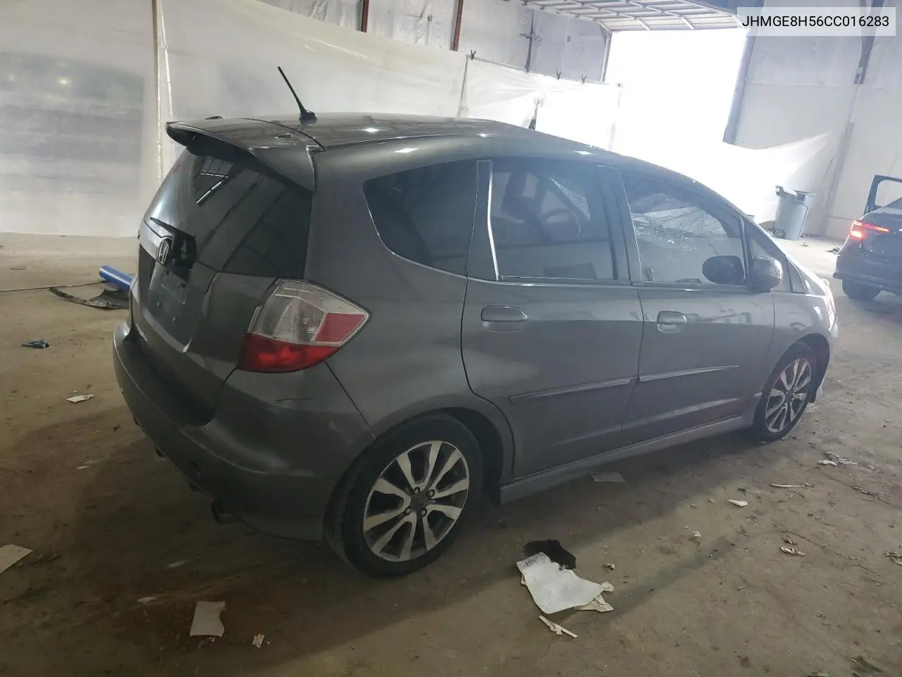 2012 Honda Fit Sport VIN: JHMGE8H56CC016283 Lot: 62578345