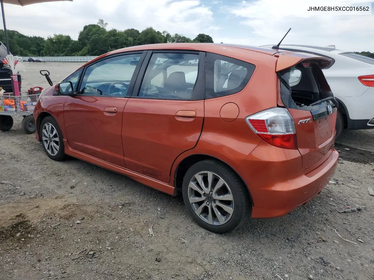 jhmge8h5xcc016562 JHMGE8H5XCC016562 2012 Honda Fit Sport