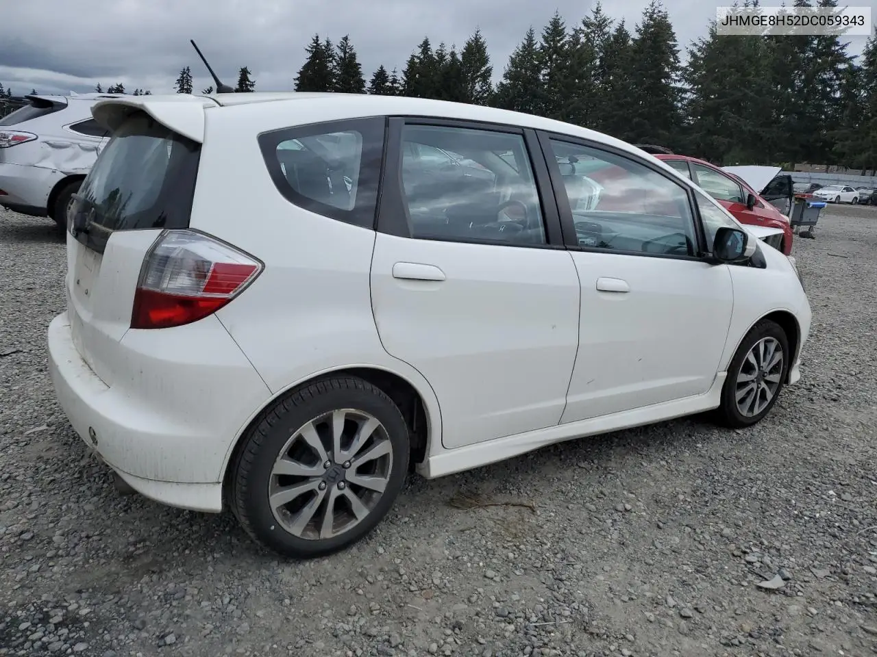 2013 Honda Fit Sport VIN: JHMGE8H52DC059343 Lot: 56765495