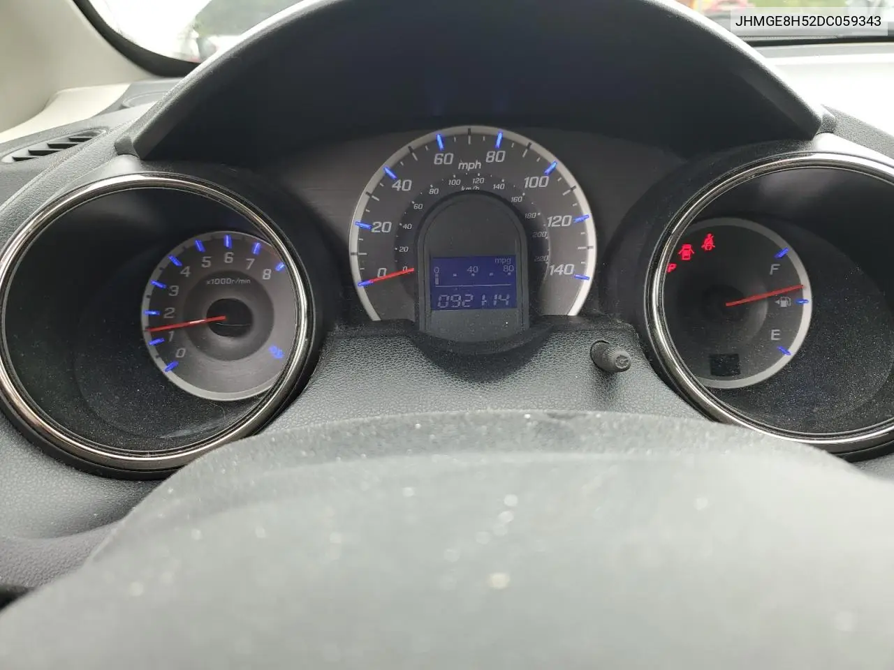 2013 Honda Fit Sport VIN: JHMGE8H52DC059343 Lot: 56765495