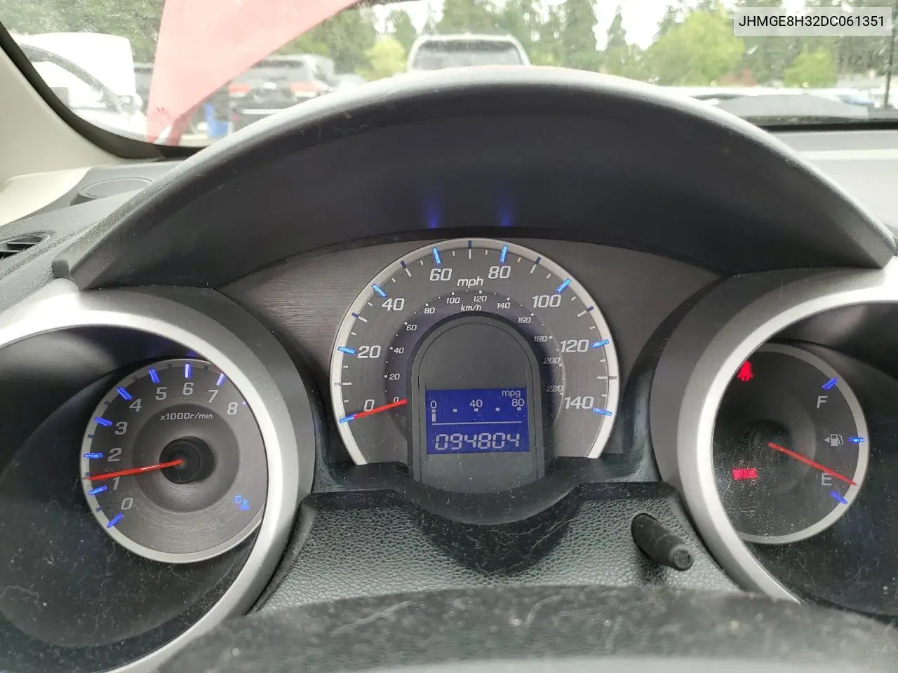 2013 Honda Fit VIN: JHMGE8H32DC061351 Lot: 62783995