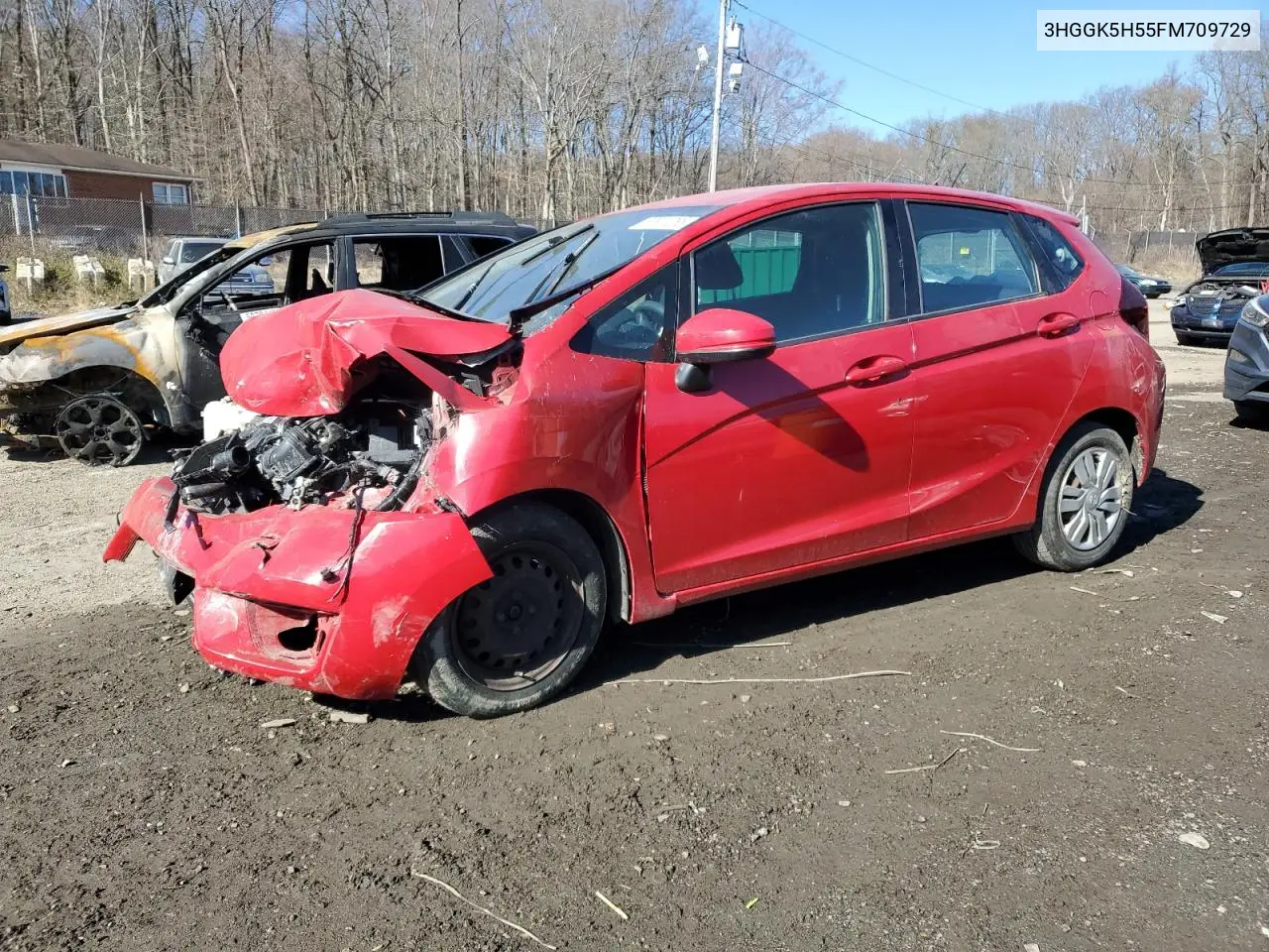 2015 Honda Fit Lx VIN: 3HGGK5H55FM709729 Lot: 50631285